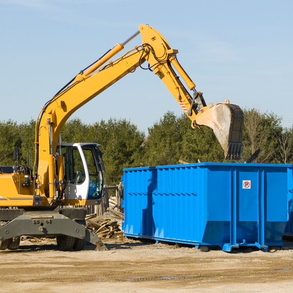 are there any restrictions on where a residential dumpster can be placed in Kinder